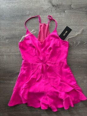 DO+BE Neon Pink Ruffle Romper